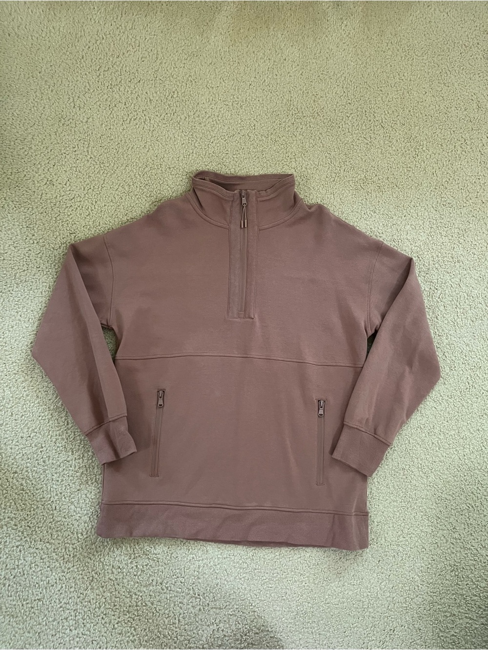 Maurices Cherrywood Brown Athleisure Half Zip Pullover Sweatshirt - Medium